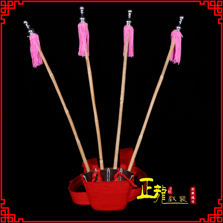 南溪戏装戏曲用品靠旗男女大靠 靠板 正宗牛皮旗杆旗架