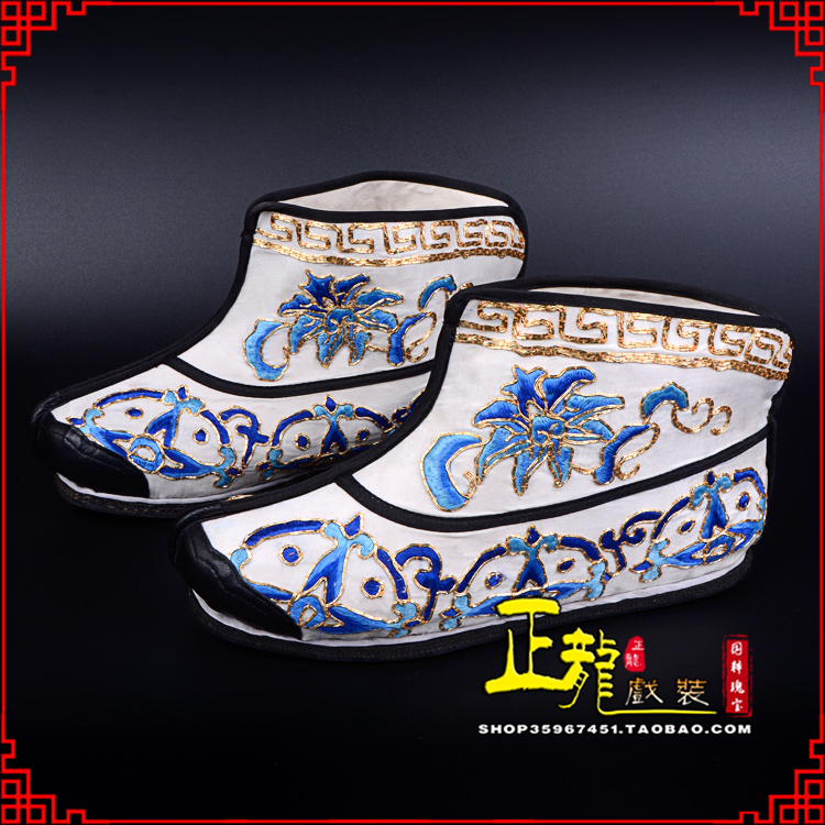 南溪三岔口武生薄底 手绣绣花快靴