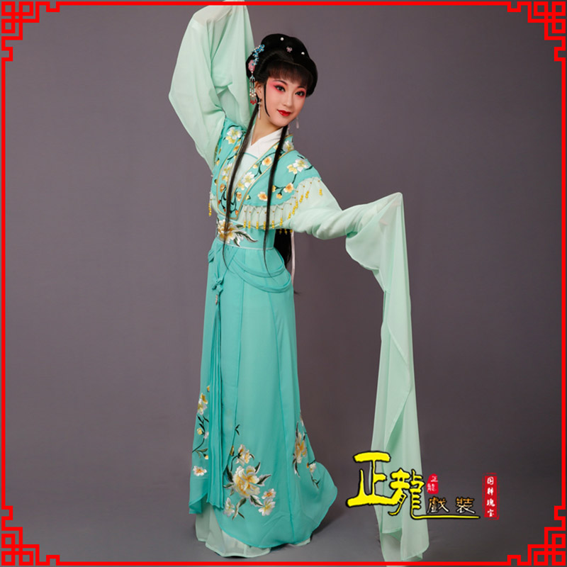 南溪青衣水袖戏服演出服 云肩花旦衣